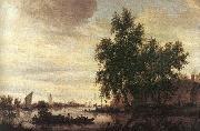 Saloman van Ruysdael The Ferryboat painting